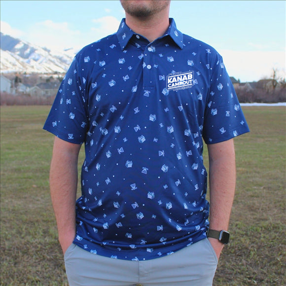 Custom Kanab Campout Player's Pack Dumpster Fire Polo
