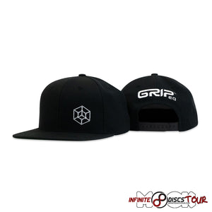 GRIPeq Small HEXICON Flat Bill Hat- BLACK