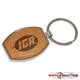 Silver and Maple Wood Bag Tags