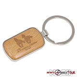Silver and Maple Wood Bag Tags